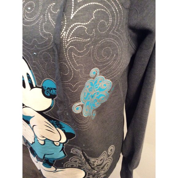 Disneyland Park Hoodie VNC Pullover Micky Mouse Bling Large L RARE - Picture 4 of 7